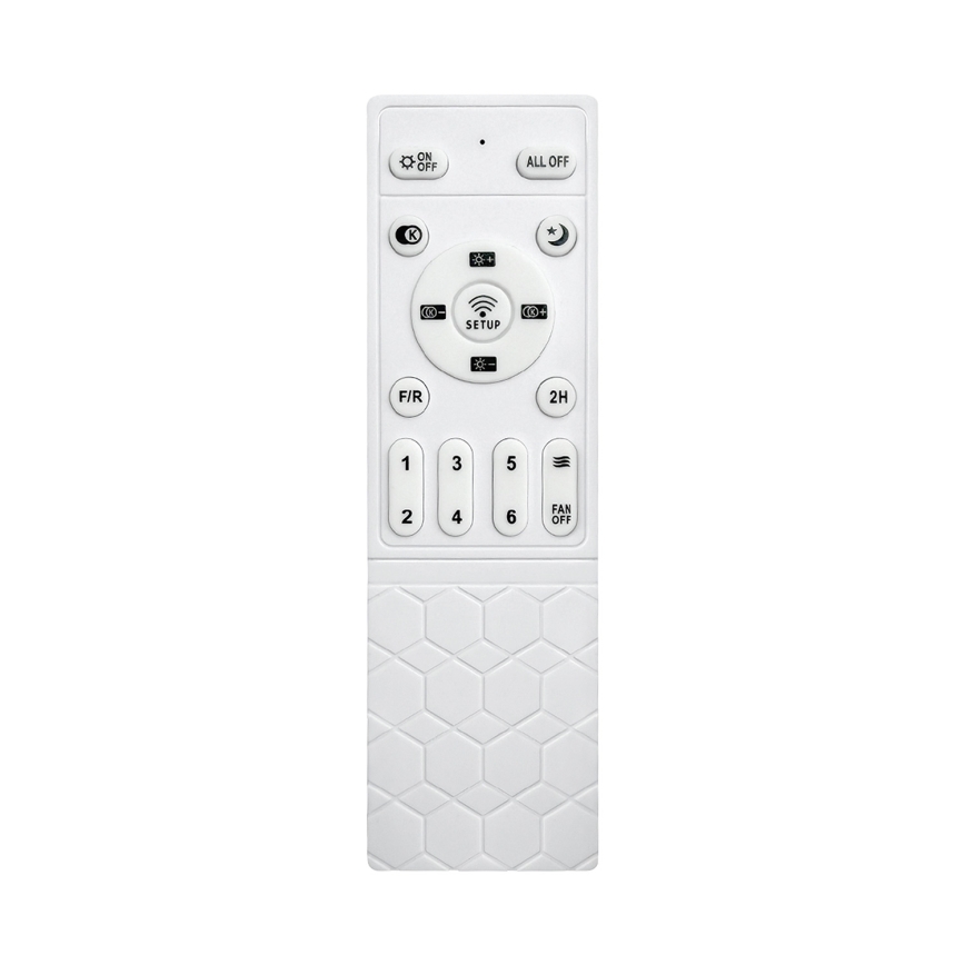 Brilagi - затемнюваний LED стельовий вентилятор LED/34W/230V 132 cm білий/коричневий + пульт дистанційного керування