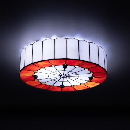 Brilagi - стельовий вітражний світильник у стилі Тіффані SIENNA 3xE27/60W/230V діам. 40 см
