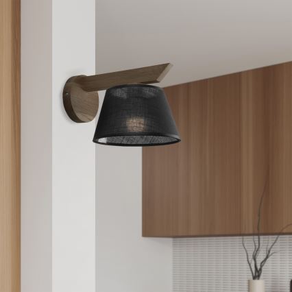 Brilagi - Светильник настенный LED ANTHONY 1xE14/40W/230V дуб орех/черный