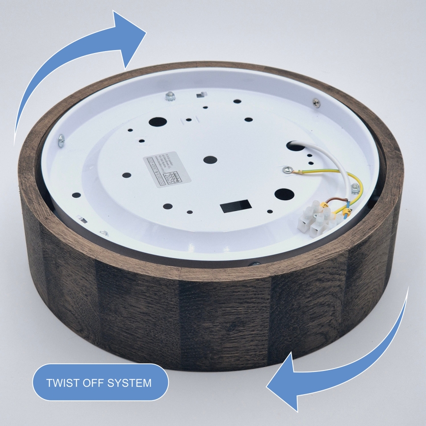 Brilagi - Светильник потолочный LED CARVALHO 1xE27/60W/230V дуб орех пр. 27 см