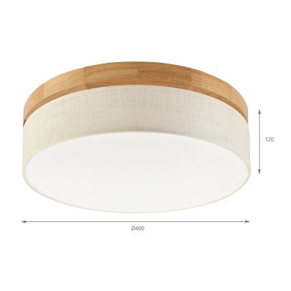 Brilagi - Светильник для потолка BELLADONNA LED/36W/230V диаметр 40 см кремовый/дуб