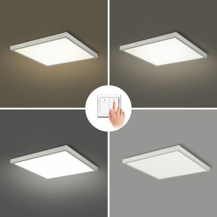 Brilagi - LED потолочный светильник для ванной FRAME, 50 Вт / 230 В, 3000/4000/6000 К, 60x60 см, IP44, серебристый