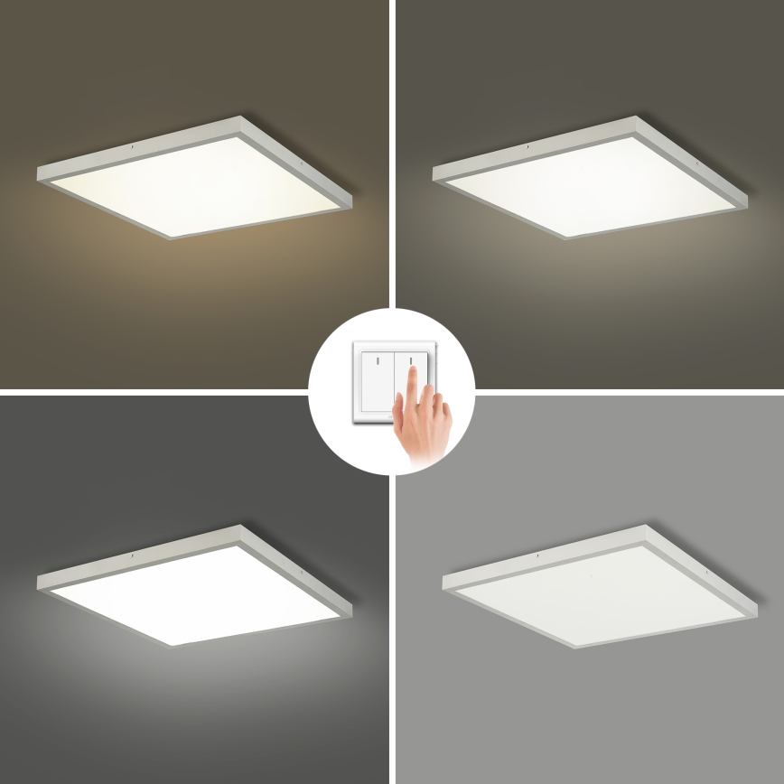 Brilagi - LED потолочный светильник для ванной FRAME, 50 Вт / 230 В, 3000/4000/6000 К, 60x60 см, IP44, серебристый