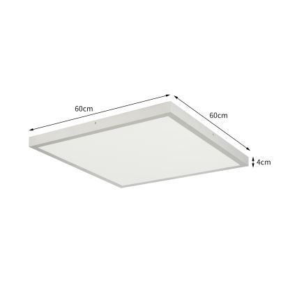 Brilagi - LED потолочный светильник для ванной FRAME, 50 Вт / 230 В, 3000/4000/6000 К, 60x60 см, IP44, серебристый