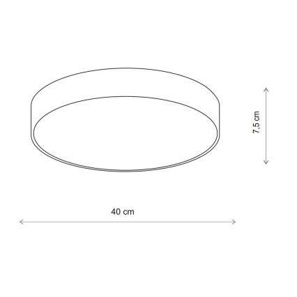 Brilagi - Потолочный светильник для ванной комнаты с датчиком CLARE 3xE27/72W/230V диаметр 40 см IP54 бежевый