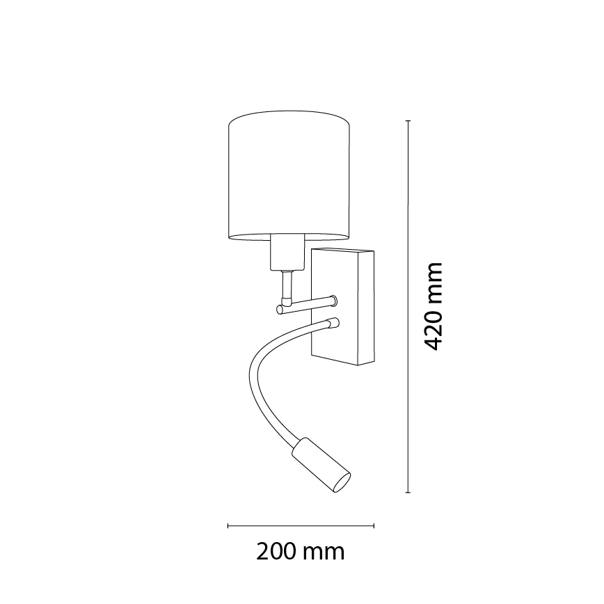 BRILAGI - LED Детская гибкая настенная лампа BOBO WOOD 1xE27/25W/230V + LED/3W дуб/чёрный/белый/с медвежатами