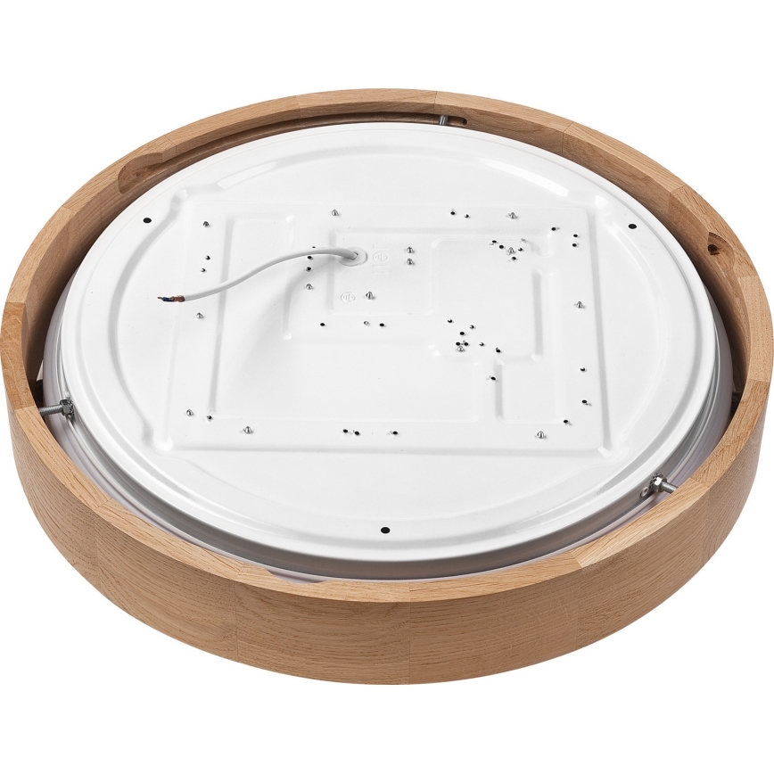 Brilagi - Светодиодный регулируемый потолочный светильник MANAROLA SMART LED/24W/230V 2700-6500K дуб, диаметр 41 см, Wi-Fi + пульт дистанционного управления Tuya