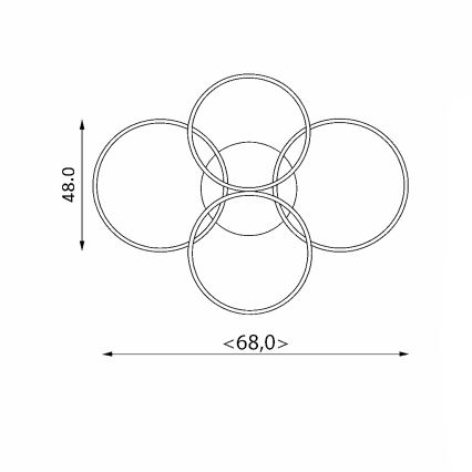 Brilagi - Светодиодный регулируемый потолочный светильник ORBITS LED/49W/230V 3000-6000K + дистанционное управление