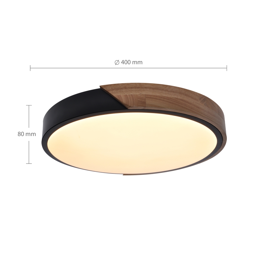 Brilagi - Светодиодный регулируемый потолочный светильник PILANA LED/48W/230V 3000-6500K дуб, диаметр 40 см + пульт дистанционного управления