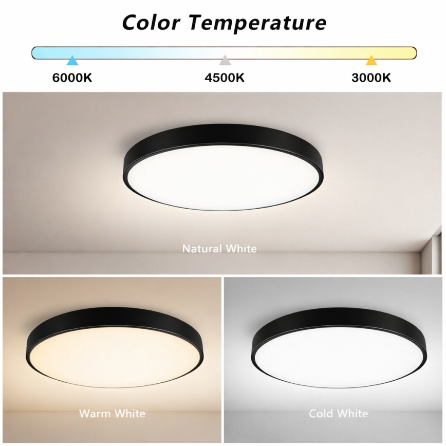 Brilagi - Светодиодный регулируемый потолочный светильник POOL SMART LED/60W/230V 3000-6000K 50 см + пульт дистанционного управления
