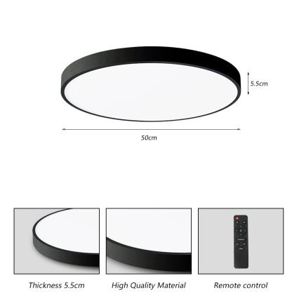 Brilagi - Светодиодный регулируемый потолочный светильник POOL SMART LED/60W/230V 3000-6000K 50 см + пульт дистанционного управления