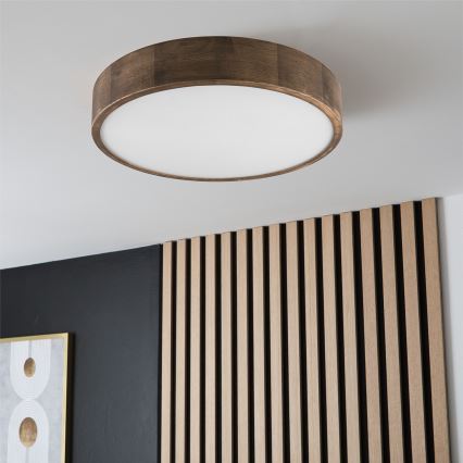 Brilagi - Светодиодный потолочный светильник CARVALHO 3xE27/60W/230V дуб орех, диаметр 47 см