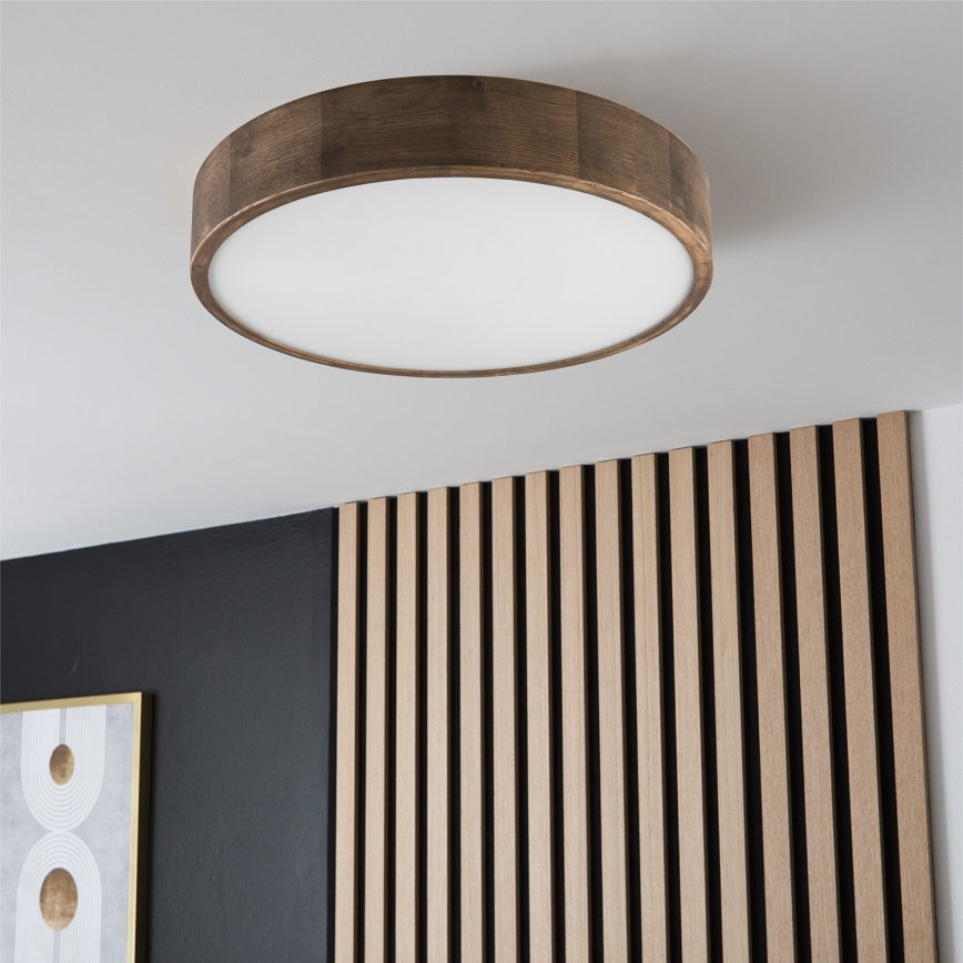 Brilagi - Светодиодный потолочный светильник CARVALHO 3xE27/60W/230V дуб орех, диаметр 47 см