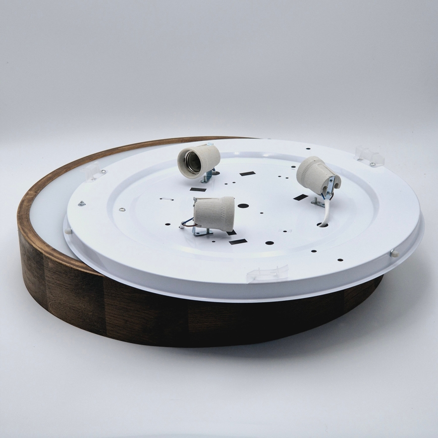 Brilagi - Светодиодный потолочный светильник CARVALHO 3xE27/60W/230V дуб орех, диаметр 47 см