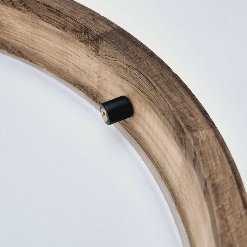 Brilagi - Светодиодный потолочный светильник CARVALHO SLIM 2xE27/60W/230V дуб орех, диаметр 37 см