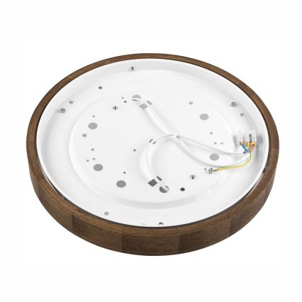 Brilagi - Светодиодный потолочный светильник CARVALHO SLIM 2xE27/60W/230V дуб орех, диаметр 37 см