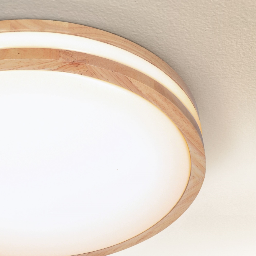 Brilagi - Светодиодный регулируемый потолочный светильник MOLINA LED/48W/230V 3000-6500K дуб, диаметр 38 см + пульт дистанционного управления