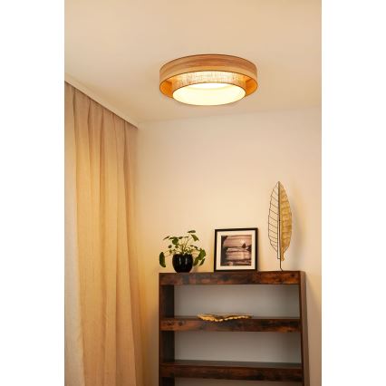 Brilagi - Светодиодный потолочный светильник MONTANA BOHO LED/26W/230V диаметр 60 см коричневый