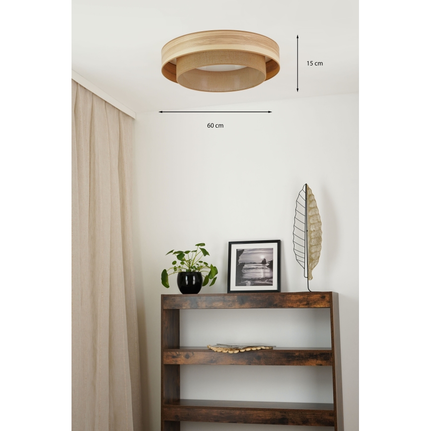 Brilagi - Светодиодный потолочный светильник MONTANA BOHO LED/26W/230V диаметр 60 см коричневый