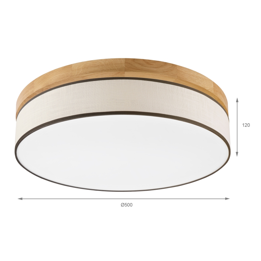 Brilagi - Светильник потолочный BELLADONNA LED/36W/230V диаметр 50 см кремовый/дуб