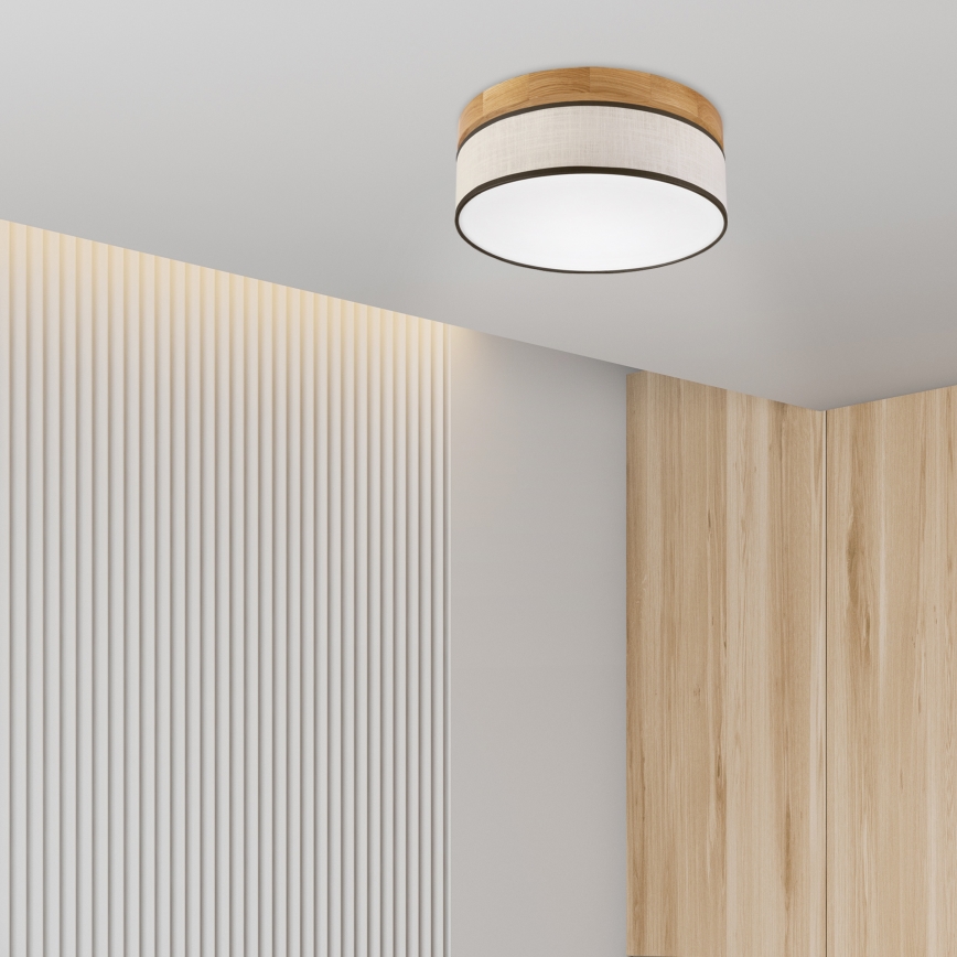 Брилаги - Светильник потолочный LED BELLADONNA LED/20W/230V диаметр 30 см кремовый/дуб