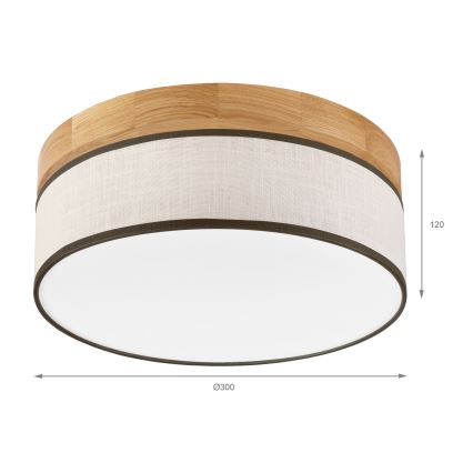 Брилаги - Светильник потолочный LED BELLADONNA LED/20W/230V диаметр 30 см кремовый/дуб