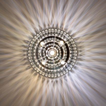 Brilagi - LED-хрустальная потолочная люстра MOZART 5xE14/40W/230V, Ø 40 см, полированный хром