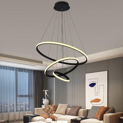Brilagi - Диммируемая подвесная люстра на тросе CIRCLE LED/90W/230V 3000-6500K диаметр 60 см + пульт дистанционного управления