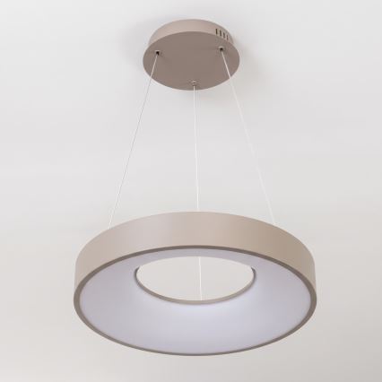 BRILAGI - Диммируемая LED-подвесная люстра на тросе FALCON II LED/67W/230V 3000-6500K Ø 40 см бежевая + пульт дистанционного управления
