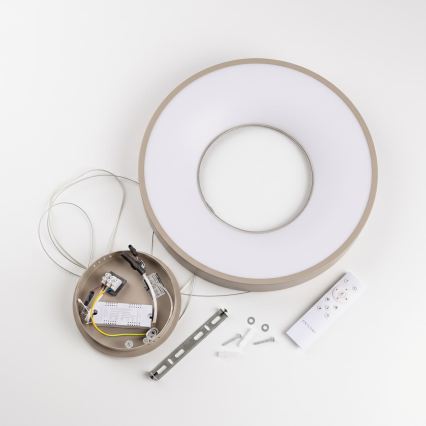 BRILAGI - Диммируемая LED-подвесная люстра на тросе FALCON II LED/67W/230V 3000-6500K Ø 40 см бежевая + пульт дистанционного управления