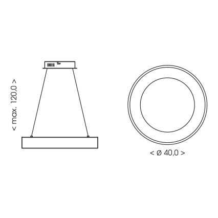 BRILAGI - Диммируемая LED-подвесная люстра на тросе FALCON II LED/67W/230V 3000-6500K Ø 40 см бежевая + пульт дистанционного управления