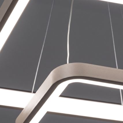 BRILAGI - Диммируемая светодиодная люстра на тросе FALCON SLIM LED/78W/230V 3000-6500K 50x50 cm бежевого цвета + пульт дистанционного управления