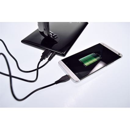 Brilagi - Светодиодная диммируемая настольная лампа с USB LED/12W/230V черная
