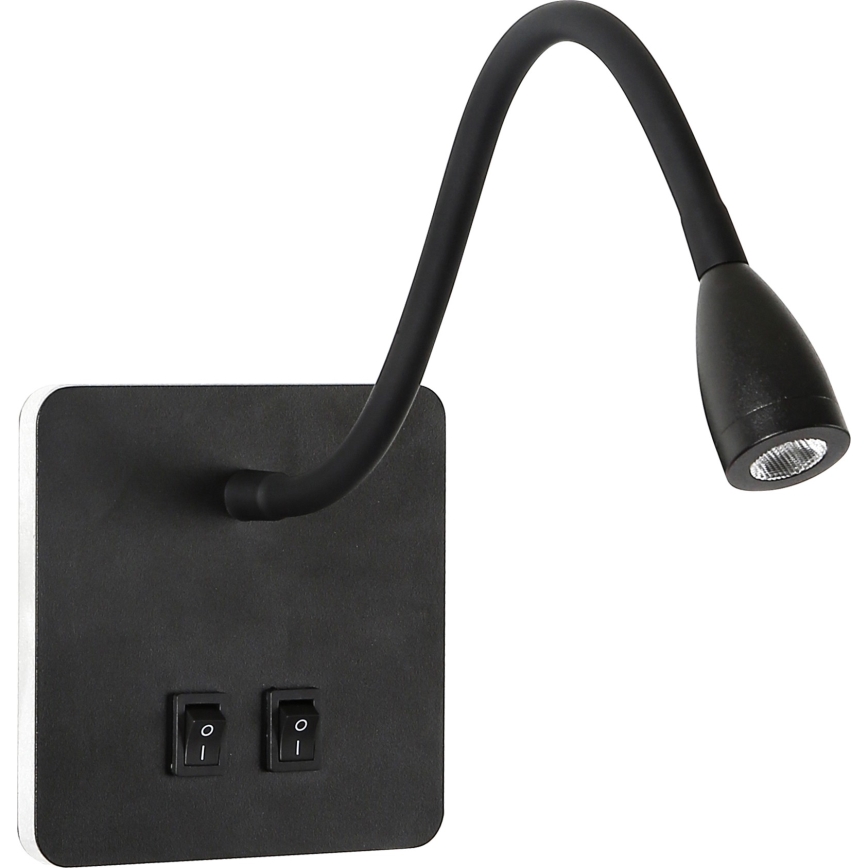 Brilagi - Светодиодная гибкая настенная лампа MAYA Double LED/4W/230V + LED/3W черный