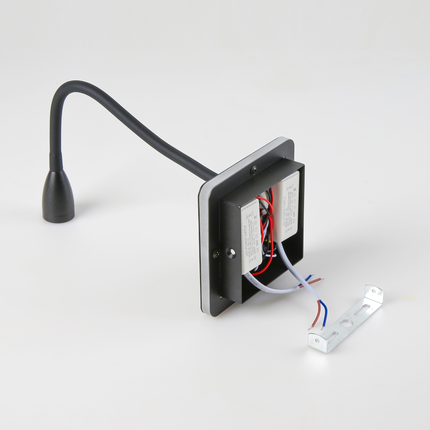 Brilagi - Светодиодная гибкая настенная лампа MAYA Double LED/4W/230V + LED/3W черный