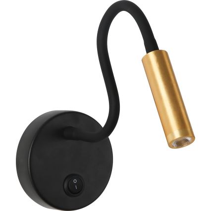 Brilagi - Светодиодная гибкая настенная лампа MAYA LED/3W/230V 4000K черный/золотистый