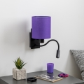 Brilagi - Светодиодная гибкая настенная лампа NUBILA 1xE27/25W/230V + LED/3W черный/фиолетовый