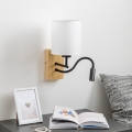 Brilagi - Светодиодная гибкая настенная лампа NUBILA WOOD 1xE27/25W/230V + LED/3W дуб/белый