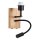 Brilagi - Светодиодная гибкая настенная лампа NUBILA WOOD 1xE27/25W/230V + LED/3W дуб/черный