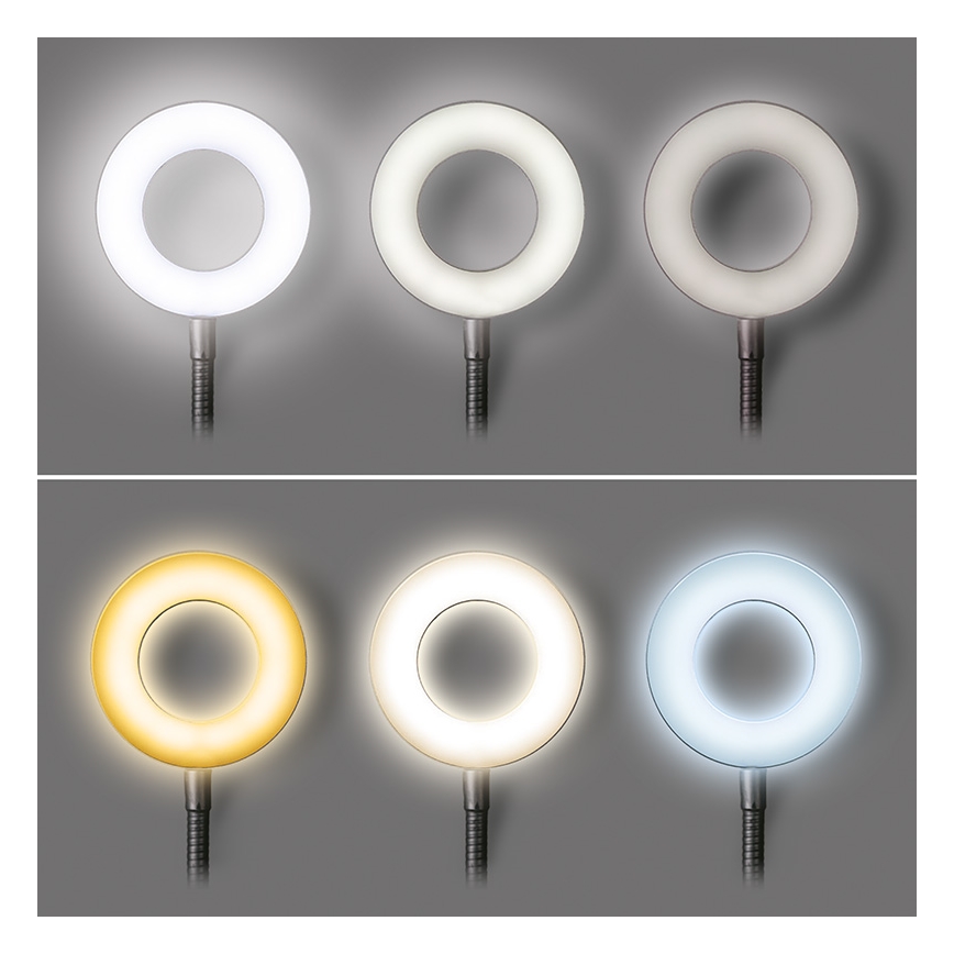Brilagi - Светодиодная лампа с зажимом и регулированием яркости ORBELA LED/8W/230V 3000/4000/5000K черный