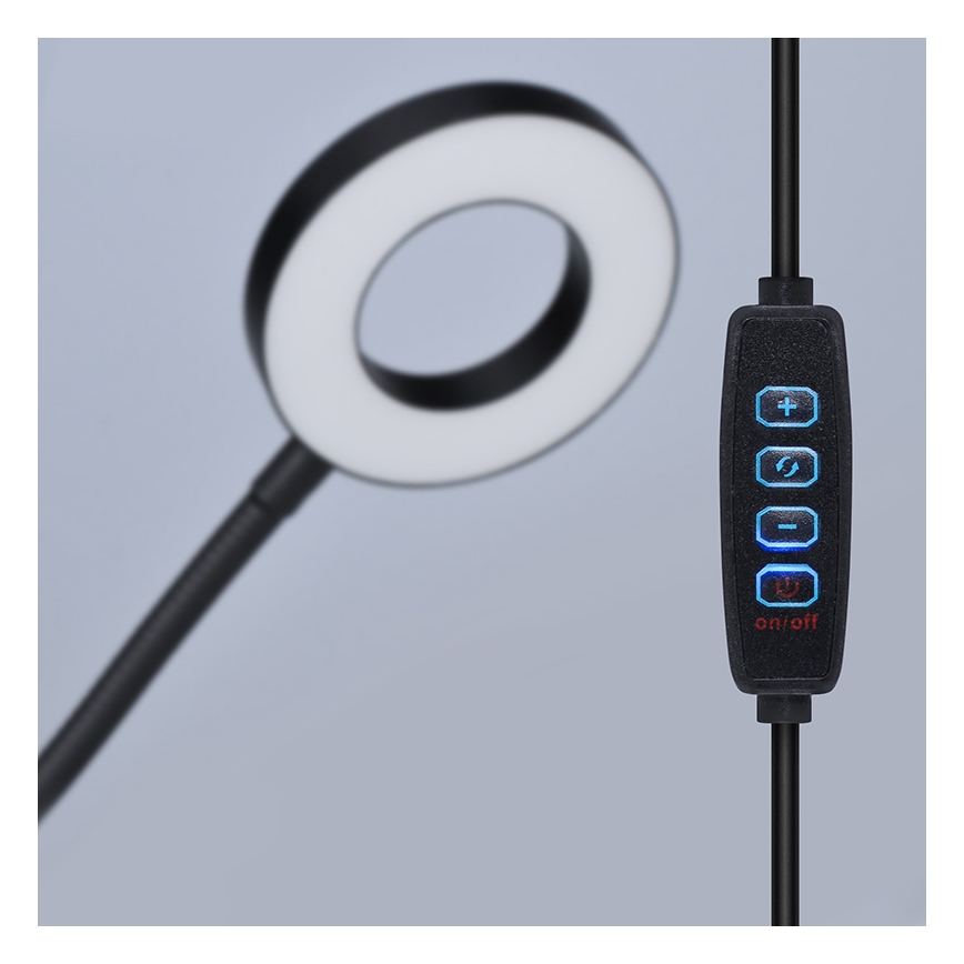 Brilagi - Светодиодная лампа с зажимом и регулированием яркости ORBELA LED/8W/230V 3000/4000/5000K черный