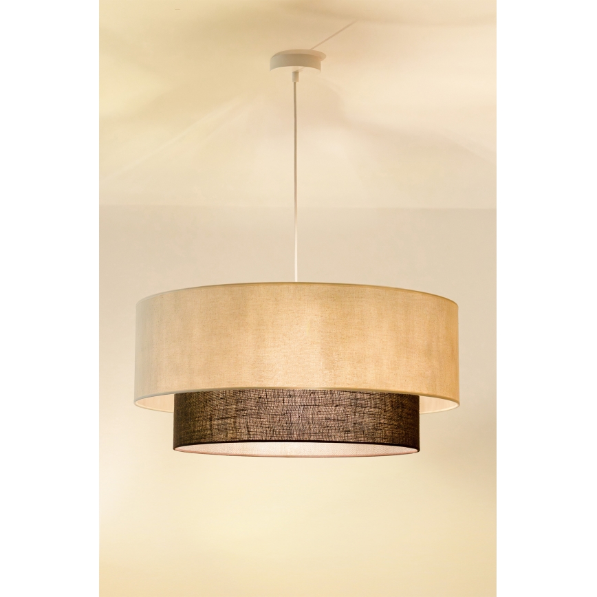 Brilagi - светодиодная люстра на подвесе в стиле BOHO 3xE27/15W/230V Ø 60 см кремовый/коричневый