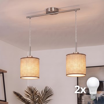 Brilagi - светодиодная люстра на тросе NUBILA 2xE27/60W/230V коричневая