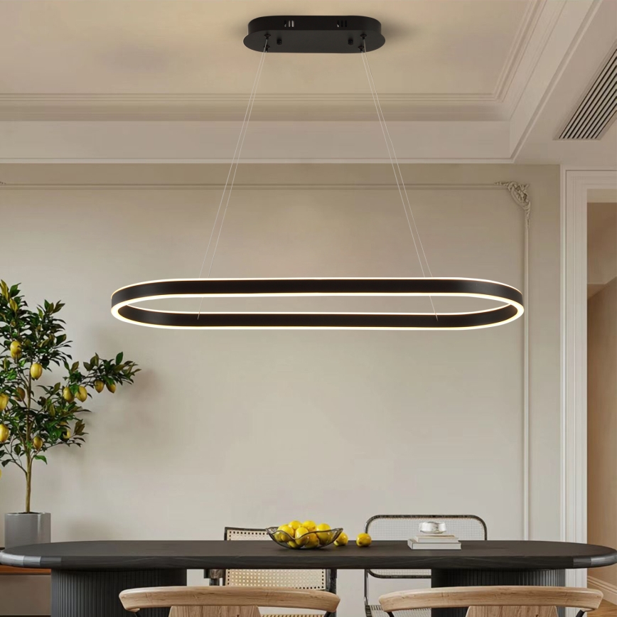 Brilagi - светодиодная люстра на тросе PONDIE LED/43W/230V 80x30 см чёрная