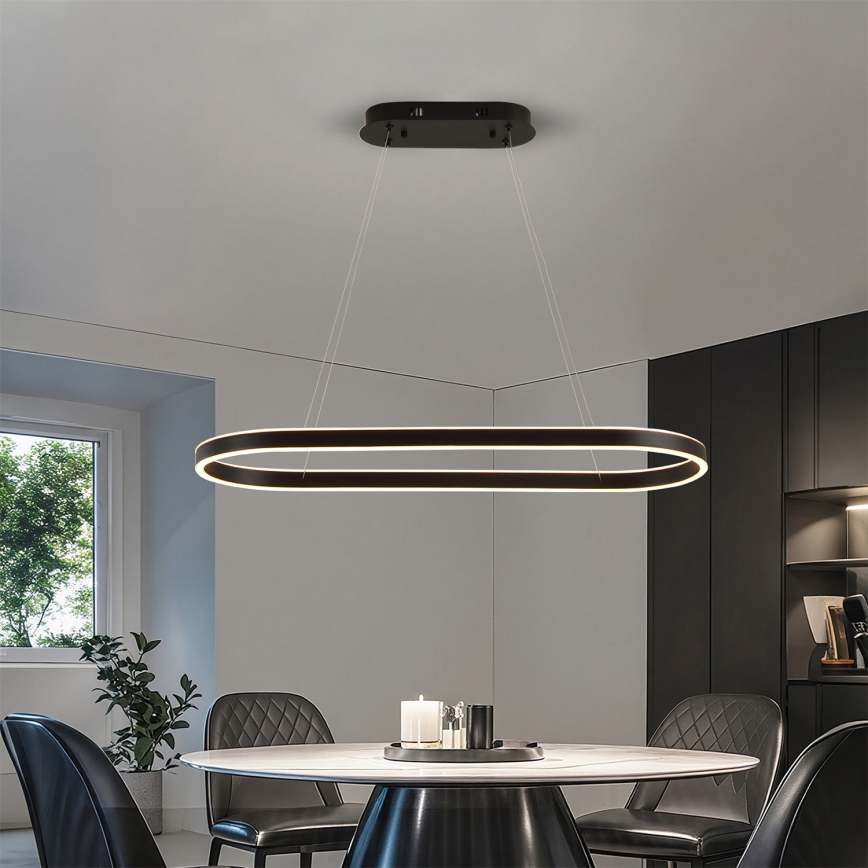 Brilagi - светодиодная люстра на тросе PONDIE LED/43W/230V 80x30 см чёрная