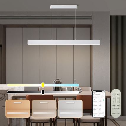 Brilagi - Светодиодная подвесная люстра с регулированием яркости SLEEKLINE SMART LED/40W/230V 3000-6000K Wi-Fi Tuya белый + дистанционное управление