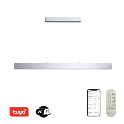 Brilagi - Светодиодная подвесная люстра с регулированием яркости SLEEKLINE SMART LED/40W/230V 3000-6000K Wi-Fi Tuya серебристый + дистанционное управление
