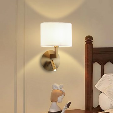 Brilagi - Светодиодная настенная лампа DAYA 1xE14/40W/230V + LED/3W кремовый/золотистый