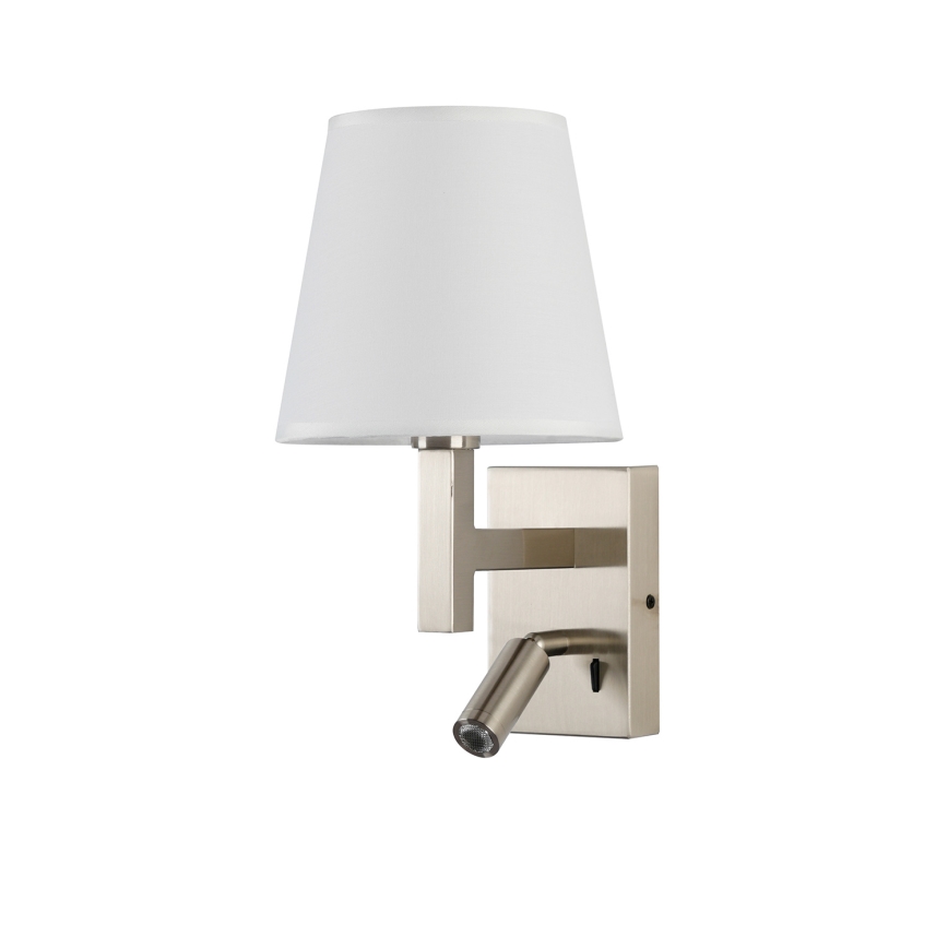 Brilagi - Светодиодная настенная лампа DEYA 1xE14/40W/230V + LED/3W белый/матовый хром