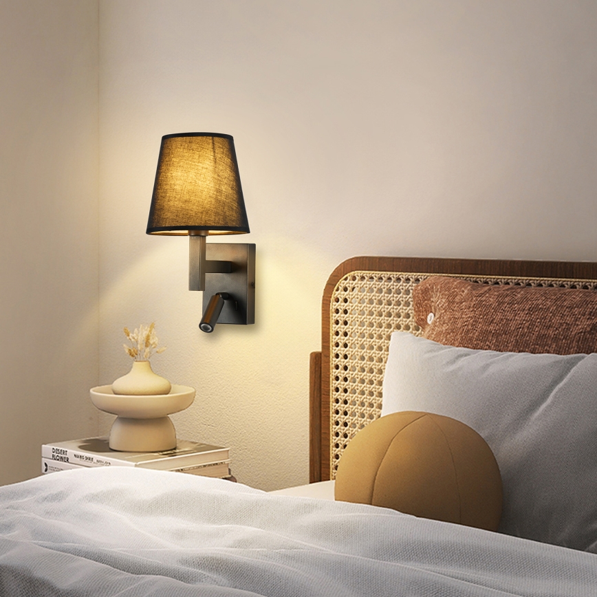 Brilagi - Светодиодная настенная лампа DEYA 1xE14/40W/230V + LED/3W черный